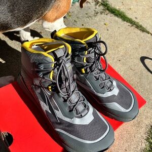 Altra Lone Peak 3 Men's Gray and Yellow High Top Trail Running Shoes